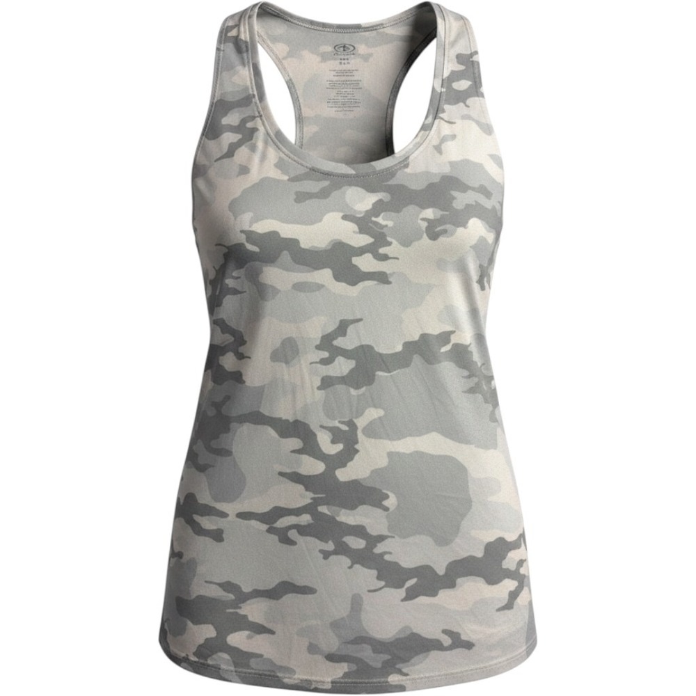 Athletic Works Womens Grey Camo Racerback Tank Top Small 4-6 AW13100056110C